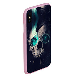 Чехол iPhone XS Max матовый Skull eyes, цвет: 3D-розовый — фото 2
