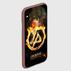 Чехол iPhone XS Max матовый Linkin Park: Burning the skies, цвет: 3D-коричневый — фото 2