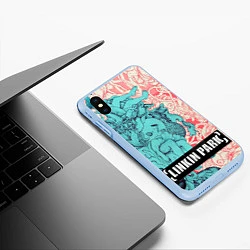 Чехол iPhone XS Max матовый Linkin Park: Sky Girl, цвет: 3D-голубой — фото 2