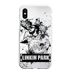 Чехол iPhone XS Max матовый Linkin Park, цвет: 3D-белый