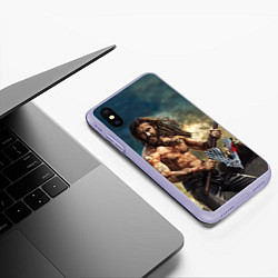 Чехол iPhone XS Max матовый Ролло, цвет: 3D-светло-сиреневый — фото 2