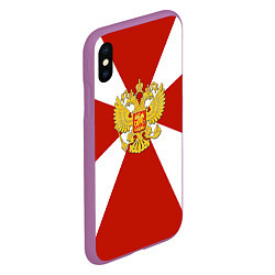 Чехол iPhone XS Max матовый Флаг ВВ, цвет: 3D-фиолетовый — фото 2