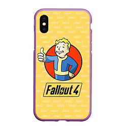 Чехол iPhone XS Max матовый Fallout 4: Pip-Boy, цвет: 3D-фиолетовый