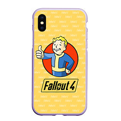 Чехол iPhone XS Max матовый Fallout 4: Pip-Boy, цвет: 3D-светло-сиреневый