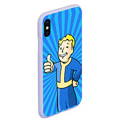 Чехол iPhone XS Max матовый Fallout Blue, цвет: 3D-светло-сиреневый — фото 2