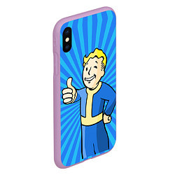 Чехол iPhone XS Max матовый Fallout Blue, цвет: 3D-сиреневый — фото 2