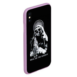 Чехол iPhone XS Max матовый BMTH: Skull Pray, цвет: 3D-сиреневый — фото 2