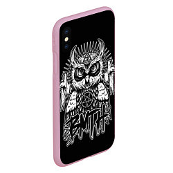 Чехол iPhone XS Max матовый BMTH Owl, цвет: 3D-розовый — фото 2