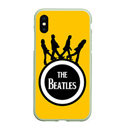 Чехол iPhone XS Max матовый The Beatles: Yellow Vinyl, цвет: 3D-салатовый