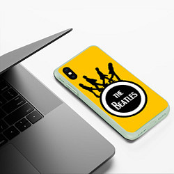 Чехол iPhone XS Max матовый The Beatles: Yellow Vinyl, цвет: 3D-салатовый — фото 2