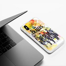 Чехол iPhone XS Max матовый The Beatles: Colour Spray, цвет: 3D-белый — фото 2