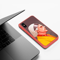 Чехол iPhone XS Max матовый Доктор Браун, цвет: 3D-красный — фото 2