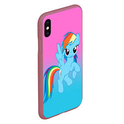 Чехол iPhone XS Max матовый My Little Pony, цвет: 3D-малиновый — фото 2