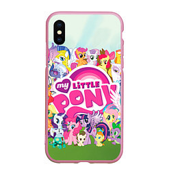 Чехол iPhone XS Max матовый My Little Pony, цвет: 3D-розовый