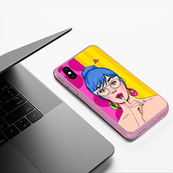 Чехол iPhone XS Max матовый POP ART, цвет: 3D-розовый — фото 2