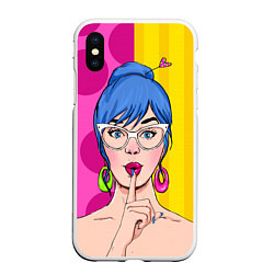 Чехол iPhone XS Max матовый POP ART, цвет: 3D-белый