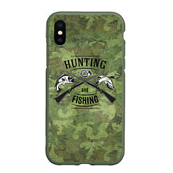 Чехол iPhone XS Max матовый Hunting & Fishing