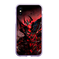 Чехол iPhone XS Max матовый Shadow Fiend, цвет: 3D-светло-сиреневый