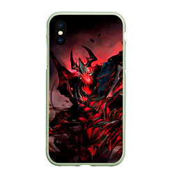 Чехол iPhone XS Max матовый Shadow Fiend, цвет: 3D-салатовый