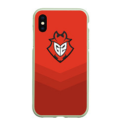 Чехол iPhone XS Max матовый G2 eSports Uniform, цвет: 3D-салатовый