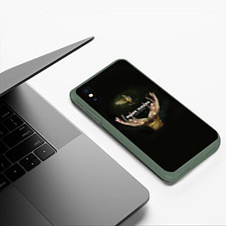Чехол iPhone XS Max матовый Imagine Dragons: Smoke + Mirrors, цвет: 3D-темно-зеленый — фото 2