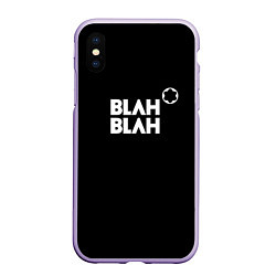 Чехол iPhone XS Max матовый Blah-blah, цвет: 3D-светло-сиреневый