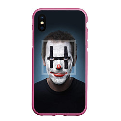 Чехол iPhone XS Max матовый Clown House MD, цвет: 3D-малиновый