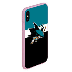 Чехол iPhone XS Max матовый San Jose Sharks, цвет: 3D-розовый — фото 2