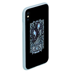 Чехол iPhone XS Max матовый Близнецы, цвет: 3D-голубой — фото 2