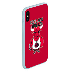 Чехол iPhone XS Max матовый Chicago bulls, цвет: 3D-голубой — фото 2