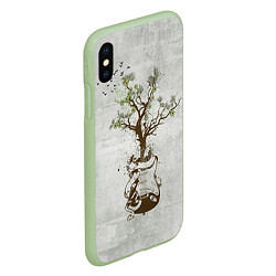 Чехол iPhone XS Max матовый Three Days Grace: Tree, цвет: 3D-салатовый — фото 2