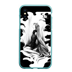 Чехол iPhone XS Max матовый Hatsune Miku, цвет: 3D-мятный