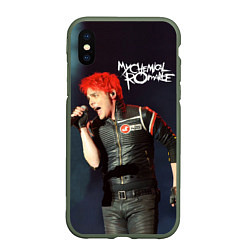 Чехол iPhone XS Max матовый Gerard Way, цвет: 3D-темно-зеленый