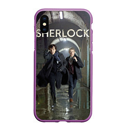 Чехол iPhone XS Max матовый Sherlock Break