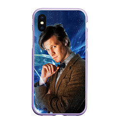 Чехол iPhone XS Max матовый 11th Doctor Who, цвет: 3D-светло-сиреневый