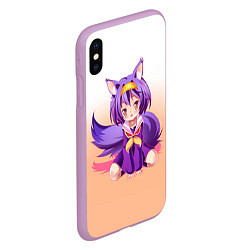 Чехол iPhone XS Max матовый No Game No Life, цвет: 3D-сиреневый — фото 2