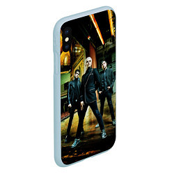 Чехол iPhone XS Max матовый My chemical romance, цвет: 3D-голубой — фото 2