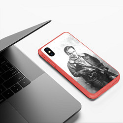 Чехол iPhone XS Max матовый Рик, цвет: 3D-красный — фото 2