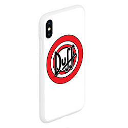 Чехол iPhone XS Max матовый Duff, цвет: 3D-белый — фото 2