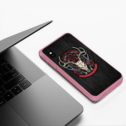 Чехол iPhone XS Max матовый Охотничий трофей, цвет: 3D-малиновый — фото 2