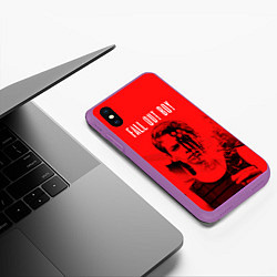 Чехол iPhone XS Max матовый FOB: Red USA, цвет: 3D-фиолетовый — фото 2