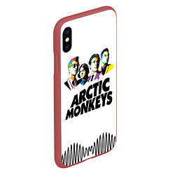 Чехол iPhone XS Max матовый Arctic Monkeys: Music Wave, цвет: 3D-красный — фото 2