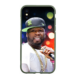 Чехол iPhone XS Max матовый 50 cent, цвет: 3D-темно-зеленый