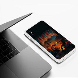 Чехол iPhone XS Max матовый DOOM: Wars, цвет: 3D-белый — фото 2
