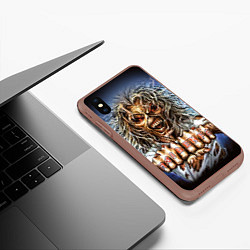 Чехол iPhone XS Max матовый Iron Maiden: Maidenfc, цвет: 3D-коричневый — фото 2