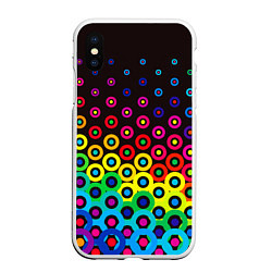 Чехол iPhone XS Max матовый Орнамент, цвет: 3D-белый