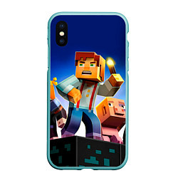 Чехол iPhone XS Max матовый Minecraft