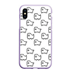 Чехол iPhone XS Max матовый Undertale Annoying dog white