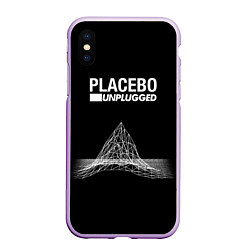 Чехол iPhone XS Max матовый Placebo: Unplugged, цвет: 3D-сиреневый