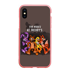 Чехол iPhone XS Max матовый Five Nights At Freddy's, цвет: 3D-баблгам